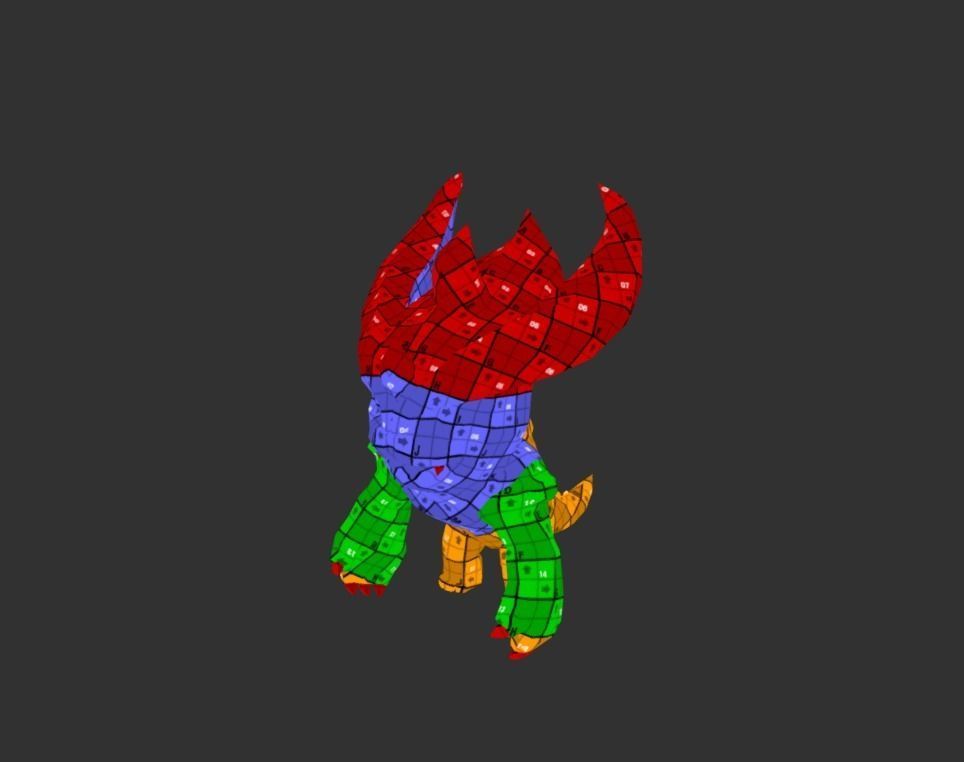 Hellhound Myth Low-poly 3D model_6