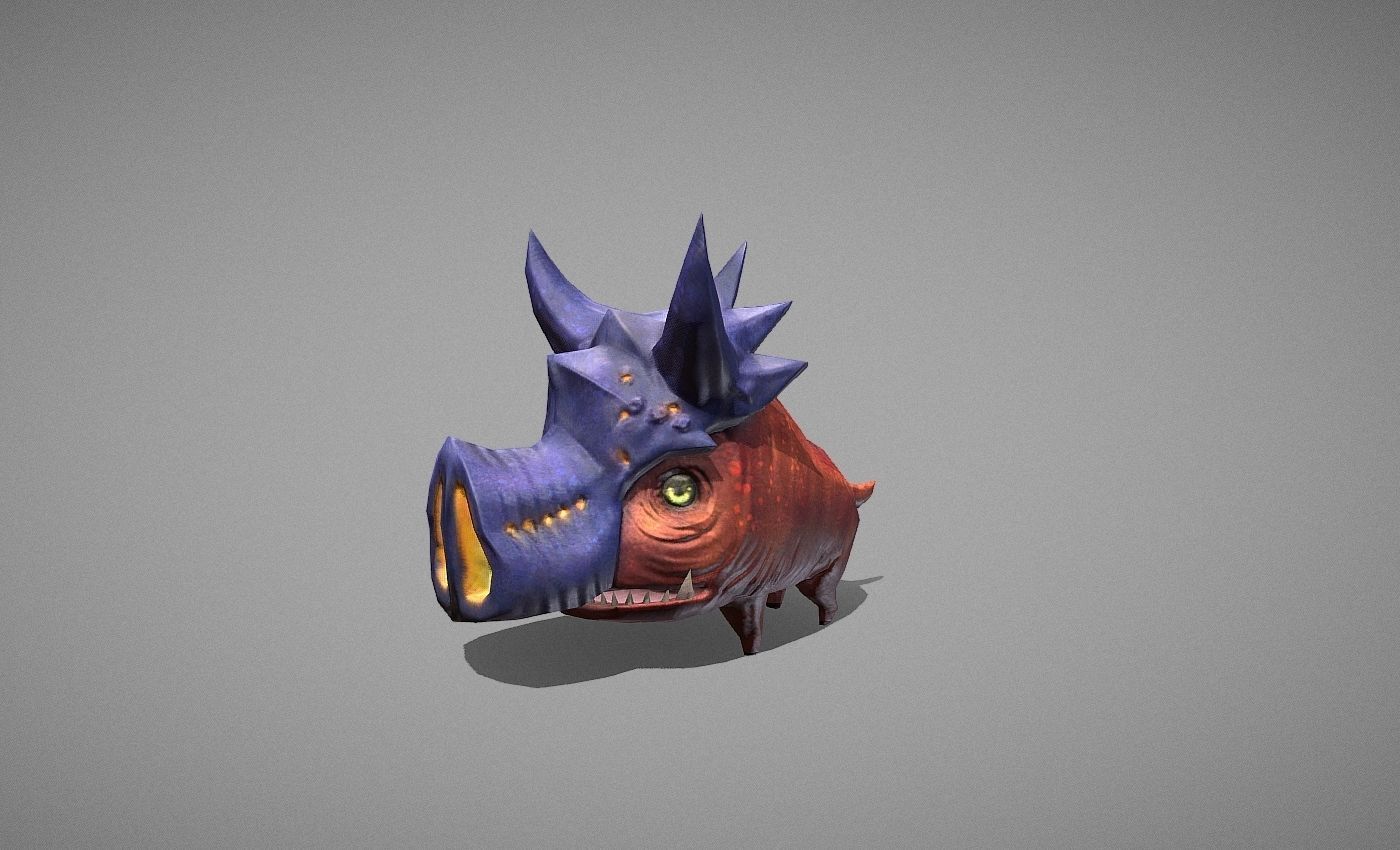 Skull Trooper Creature Low-poly 3D model_10