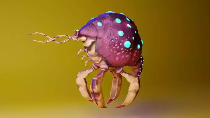 Game Sea monster crab Low-poly 3D model