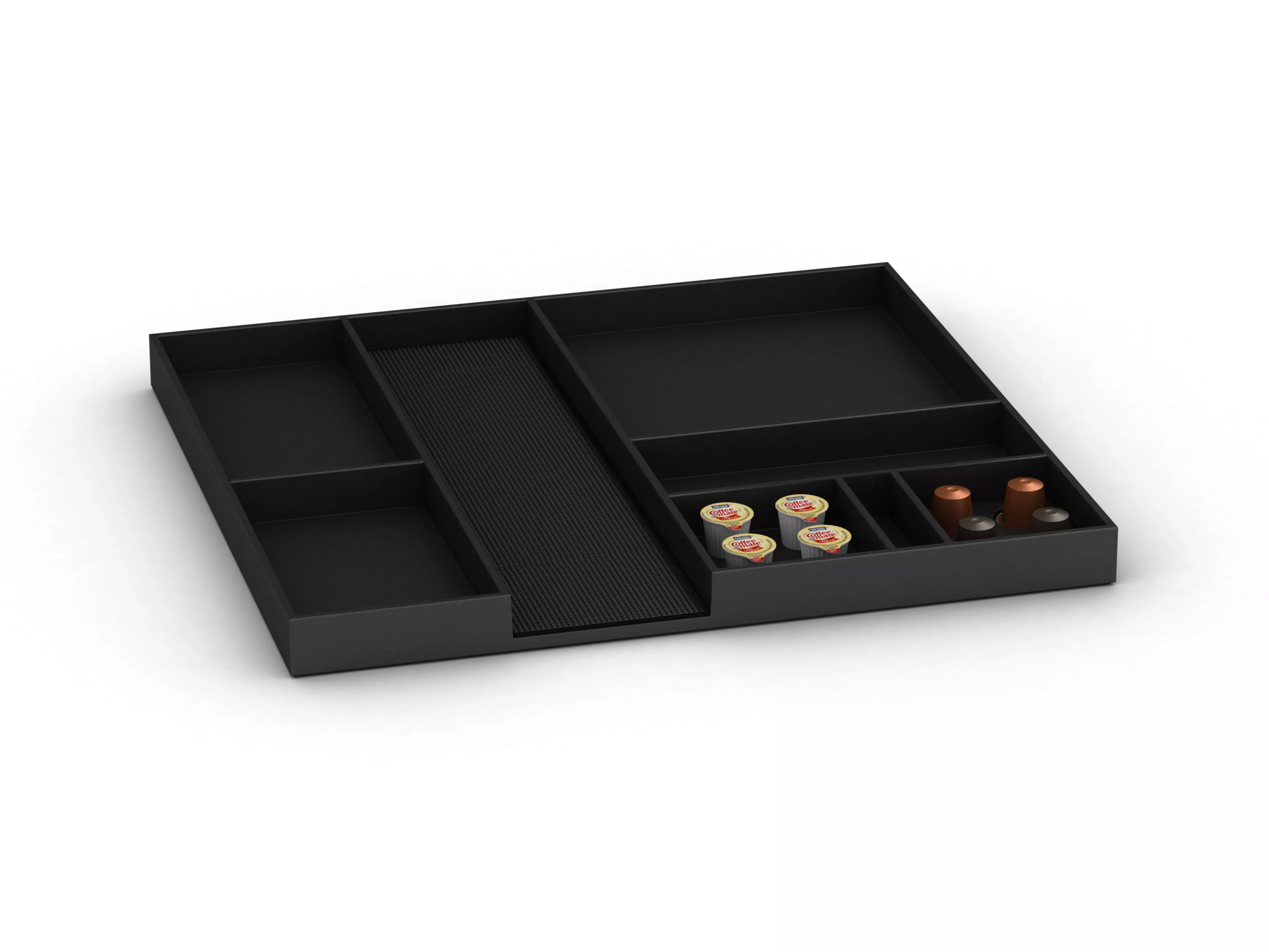 357-3 tray with compartments for utensils and condiments 3D print model