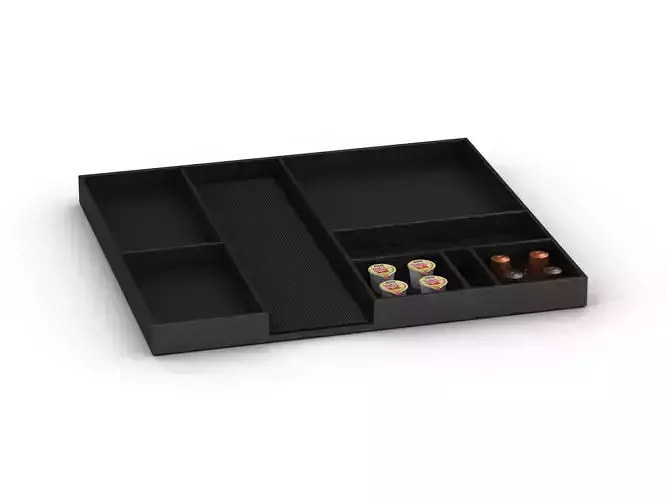 357-3 tray with compartments for utensils and condiments 3D print model