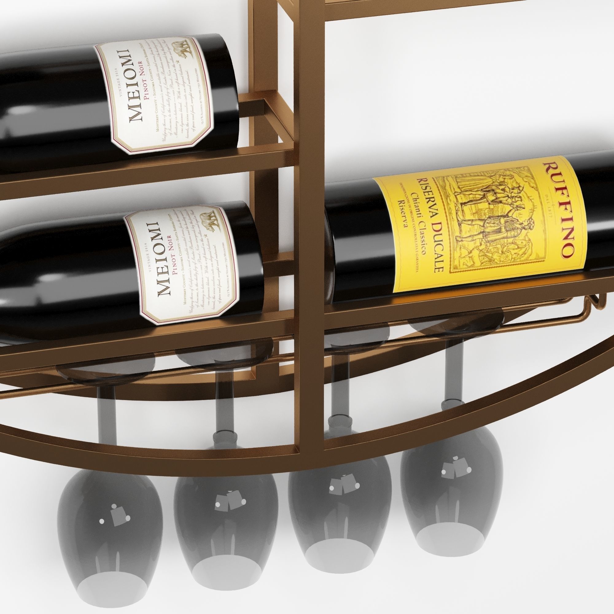 Wine rack 3D model_3