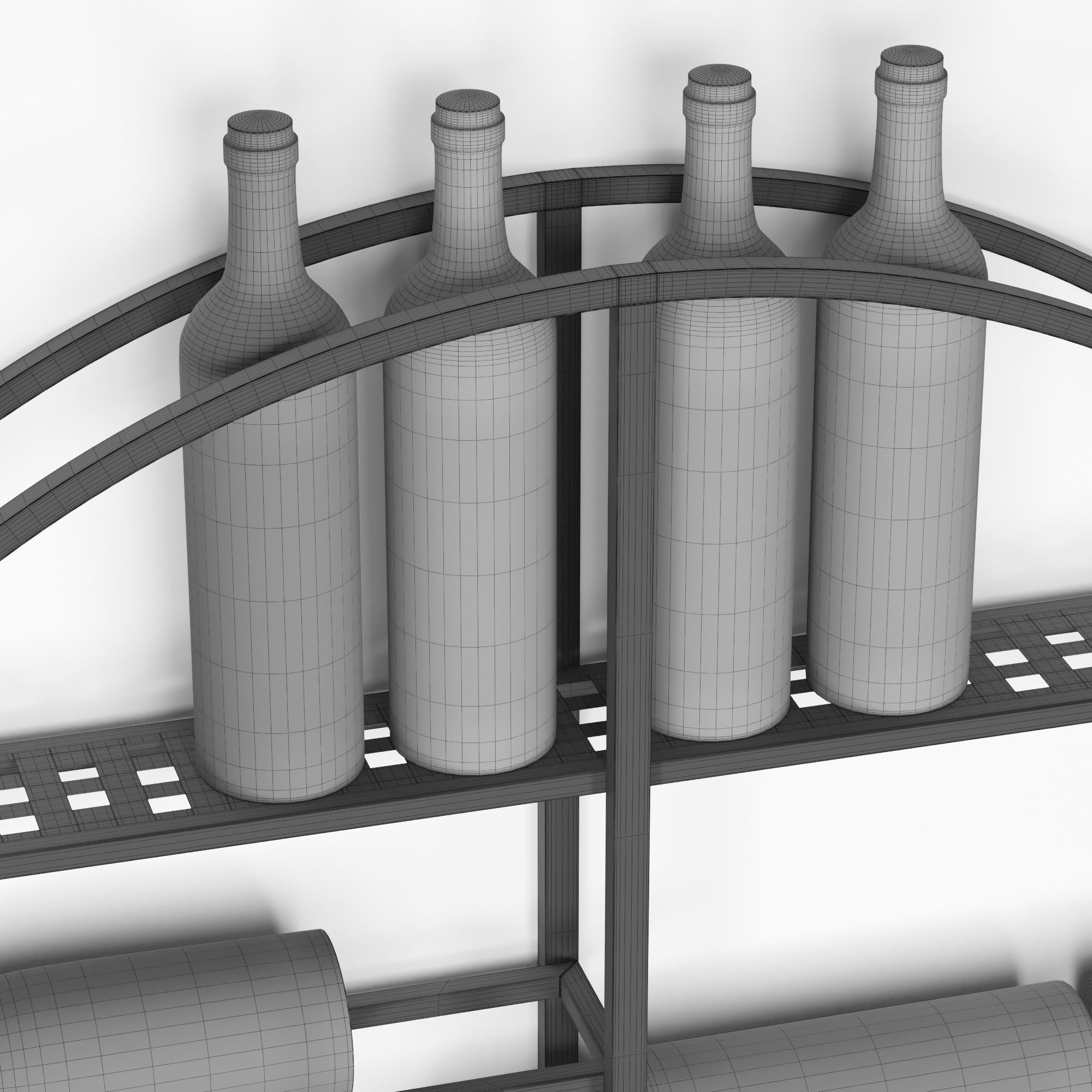 Wine rack 3D model_5