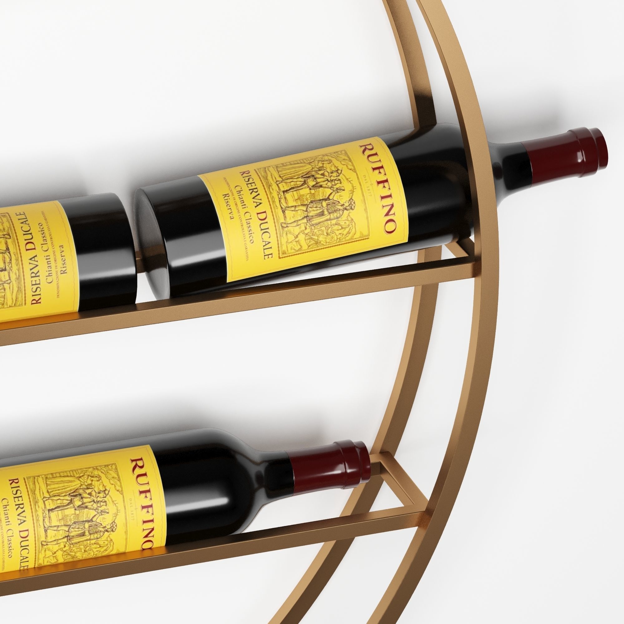 Wine rack 3D model_2