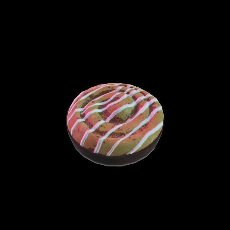 cinnamon roll 3D model_2