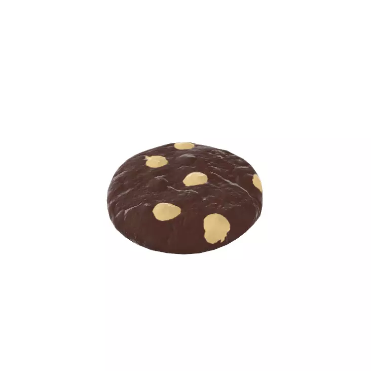 black and white cookie 3D model_0