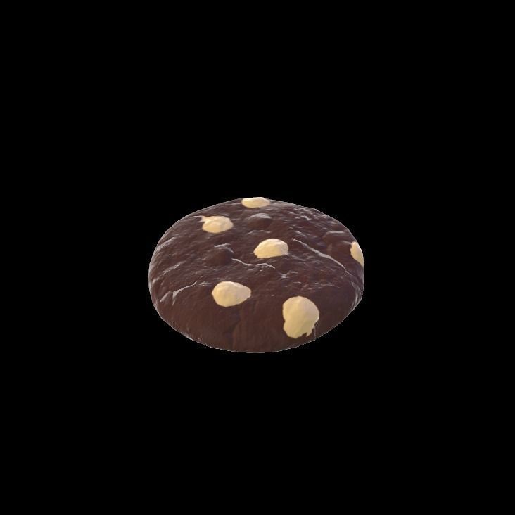 black and white cookie 3D model_5