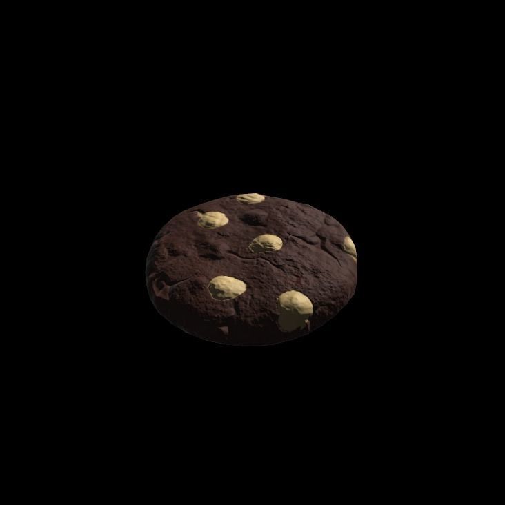 black and white cookie 3D model_6