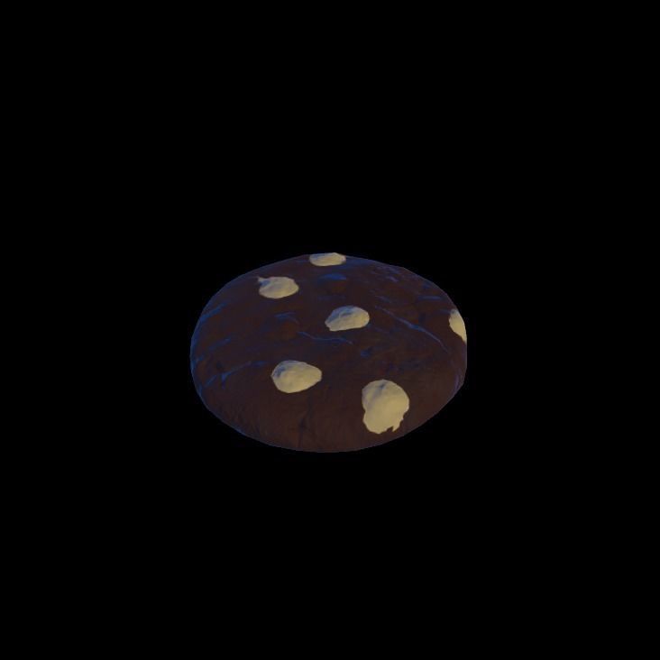 black and white cookie 3D model_4