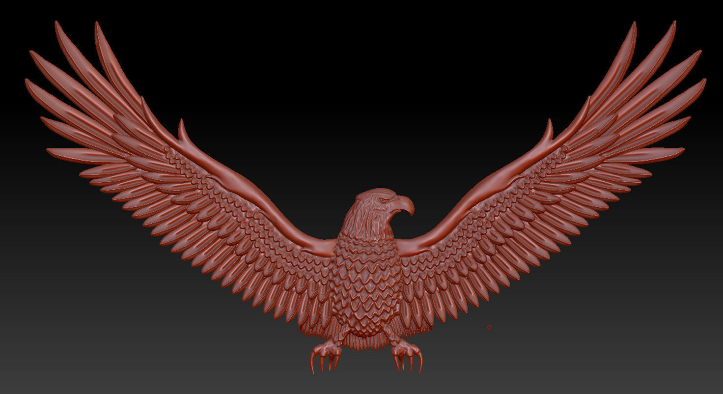 EAGLE 3D STL - Kartal BasRelief 3D model_5