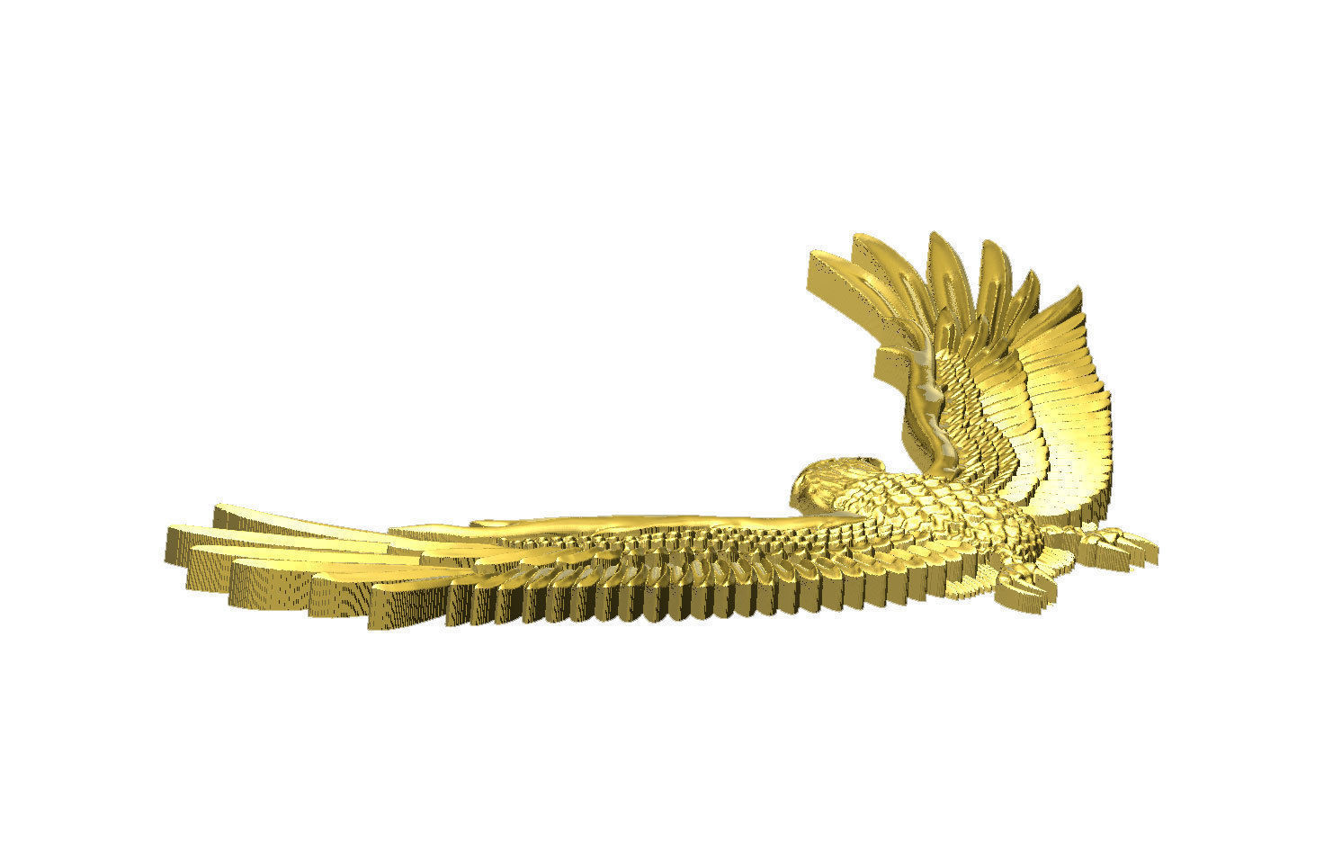 EAGLE 3D STL - Kartal BasRelief 3D model_4