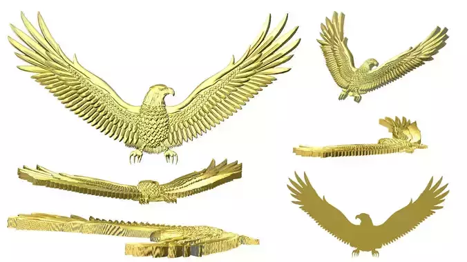 EAGLE 3D STL - Kartal BasRelief