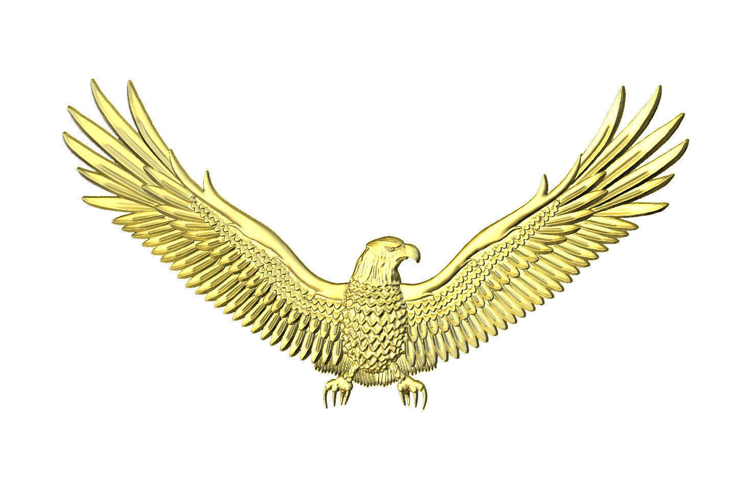 EAGLE 3D STL - Kartal BasRelief 3D model_1