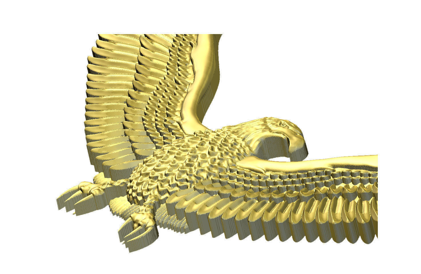 EAGLE 3D STL - Kartal BasRelief 3D model_3