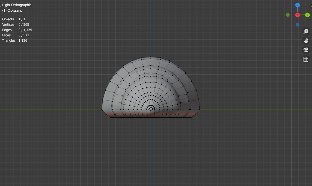 Croissant Free 3D model_3