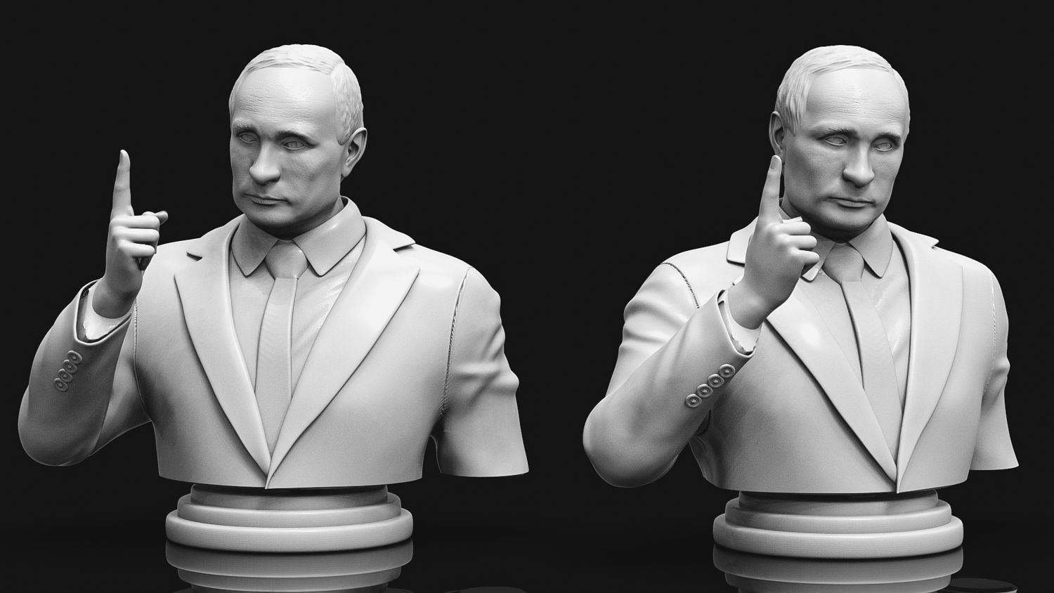 Vladimir Putin 3D Printable Bust 3D print model_1