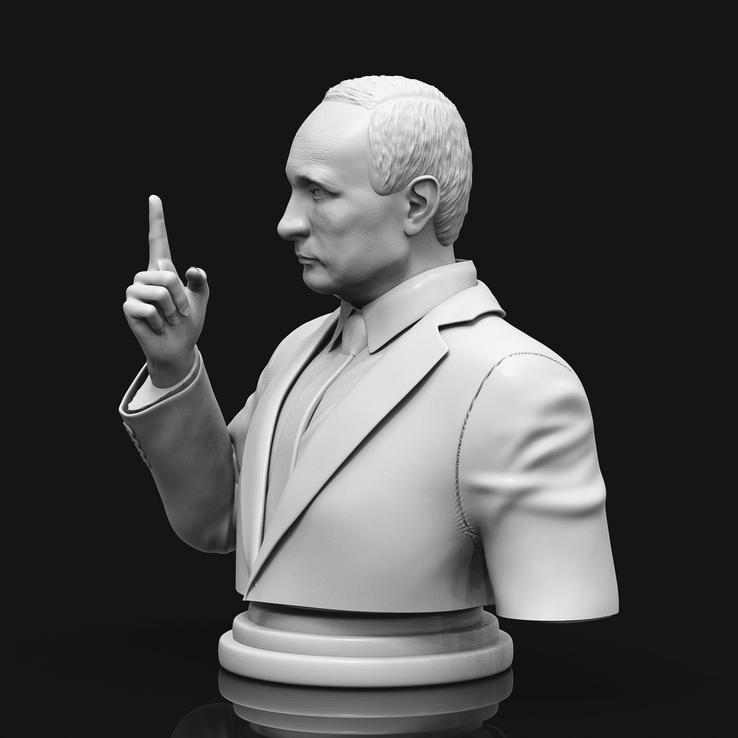 Vladimir Putin 3D Printable Bust 3D print model_5