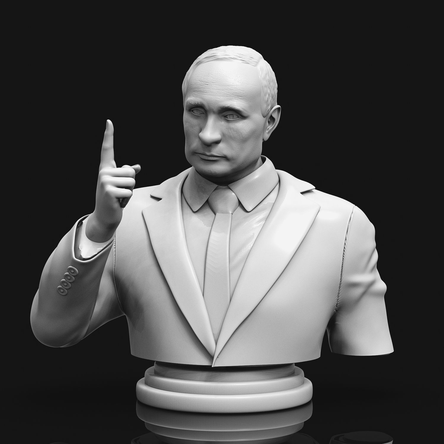 Vladimir Putin 3D Printable Bust 3D print model_3