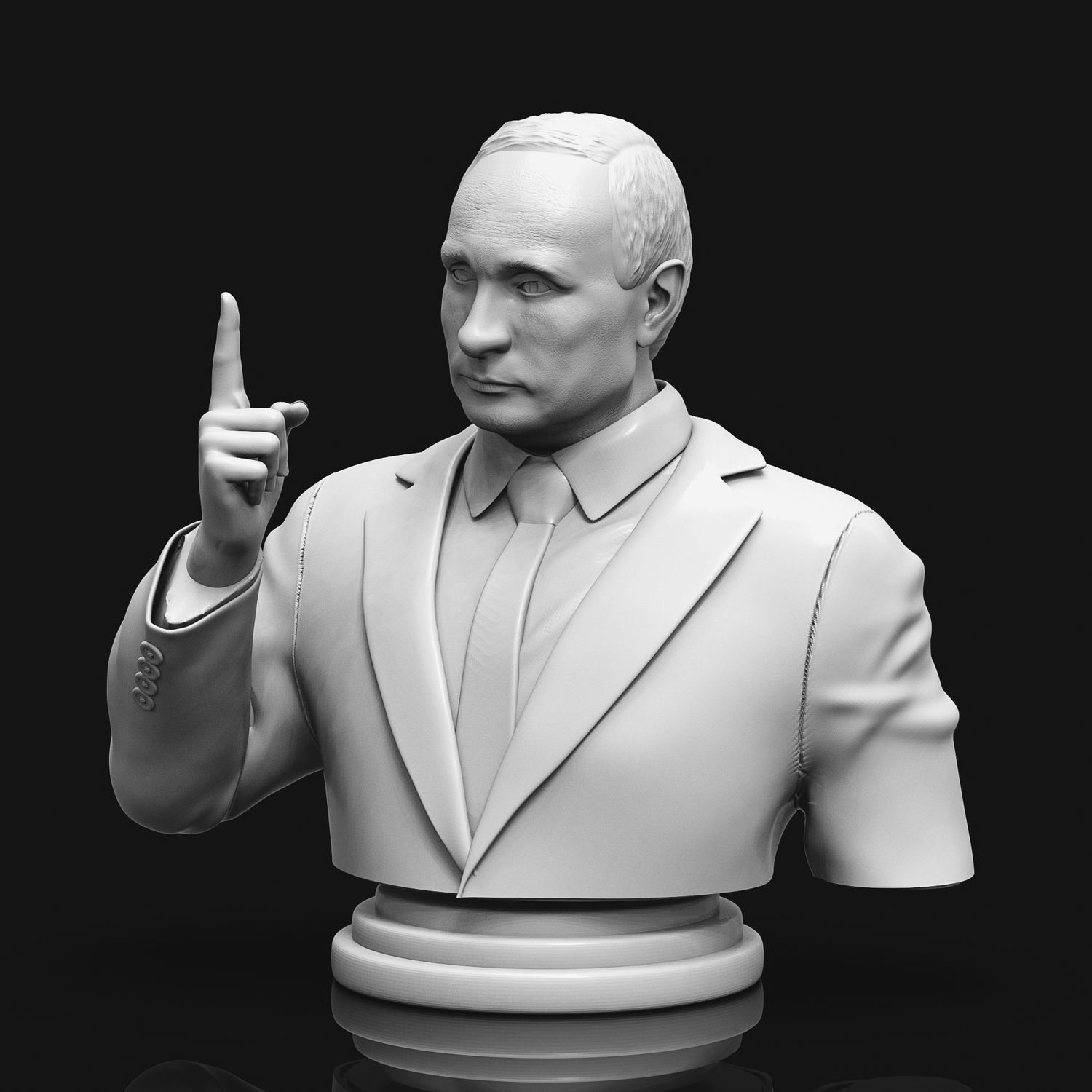 Vladimir Putin 3D Printable Bust 3D print model_4