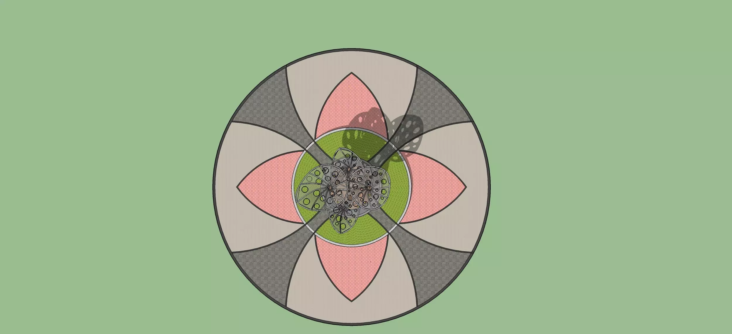 4 cone artwork roundabout 3d sketchup 3D model