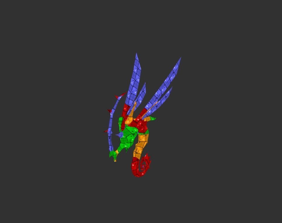 Bug Mutant Low-poly 3D model_6
