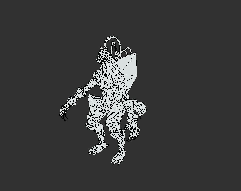 Beast Fairy Low-poly 3D model_5