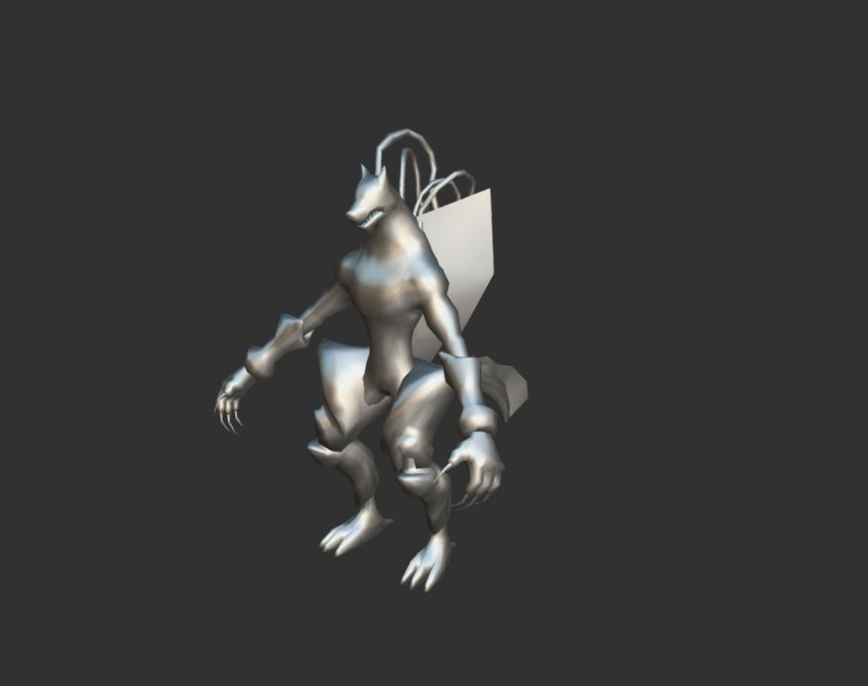 Beast Fairy Low-poly 3D model_4