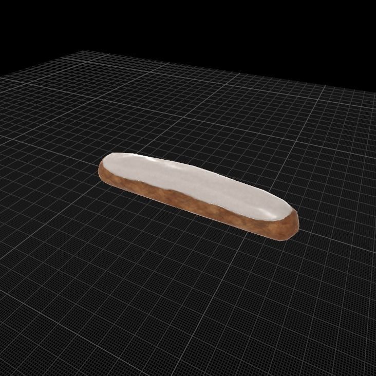 vanilla eclair 3D model_24