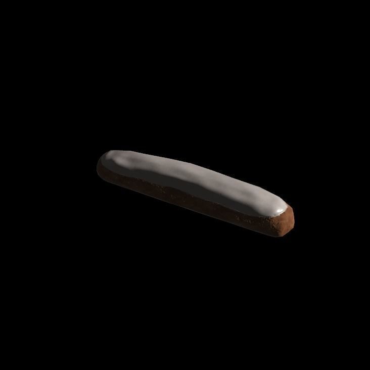 vanilla eclair 3D model_12