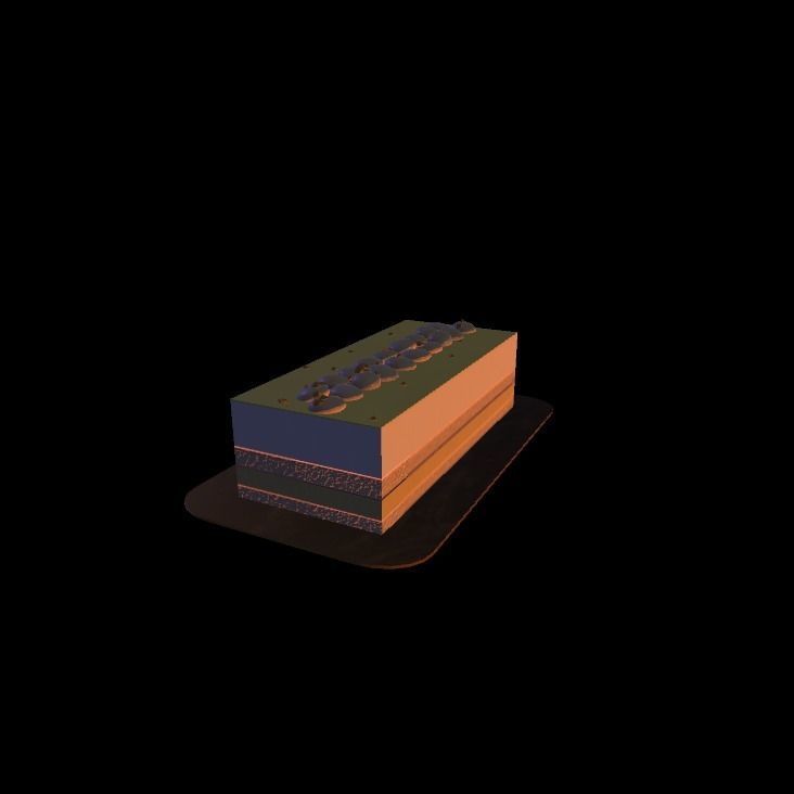vanilla eclair 3D model_11