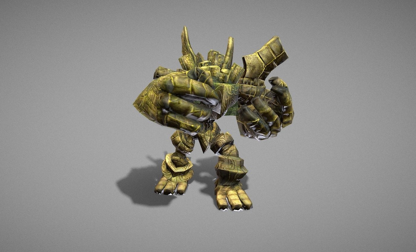 Golem Giant Low-poly 3D model_21