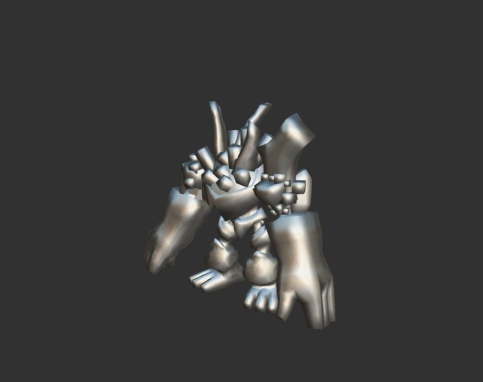 Golem Giant Low-poly 3D model_4