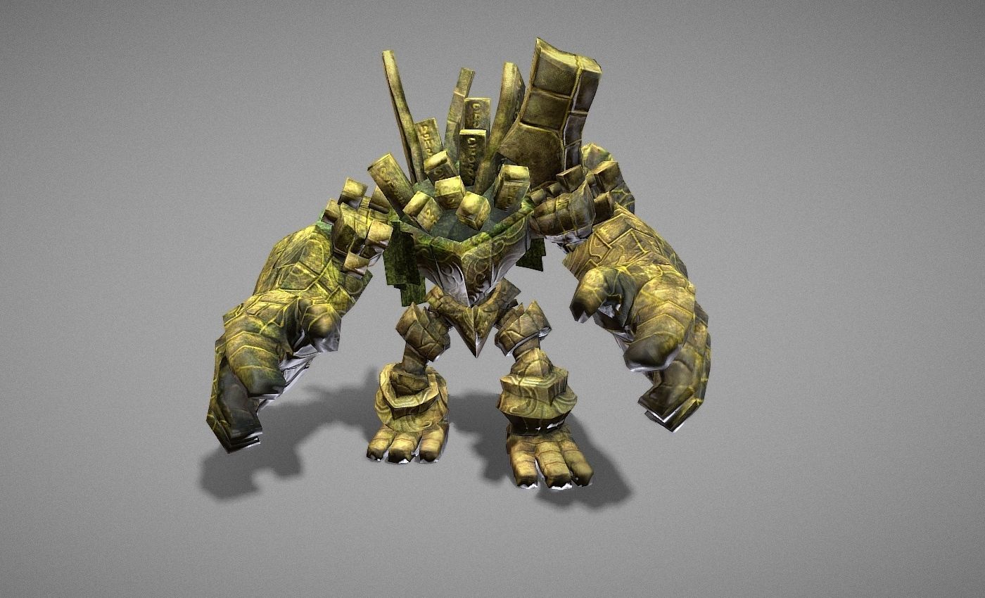 Golem Giant Low-poly 3D model_22