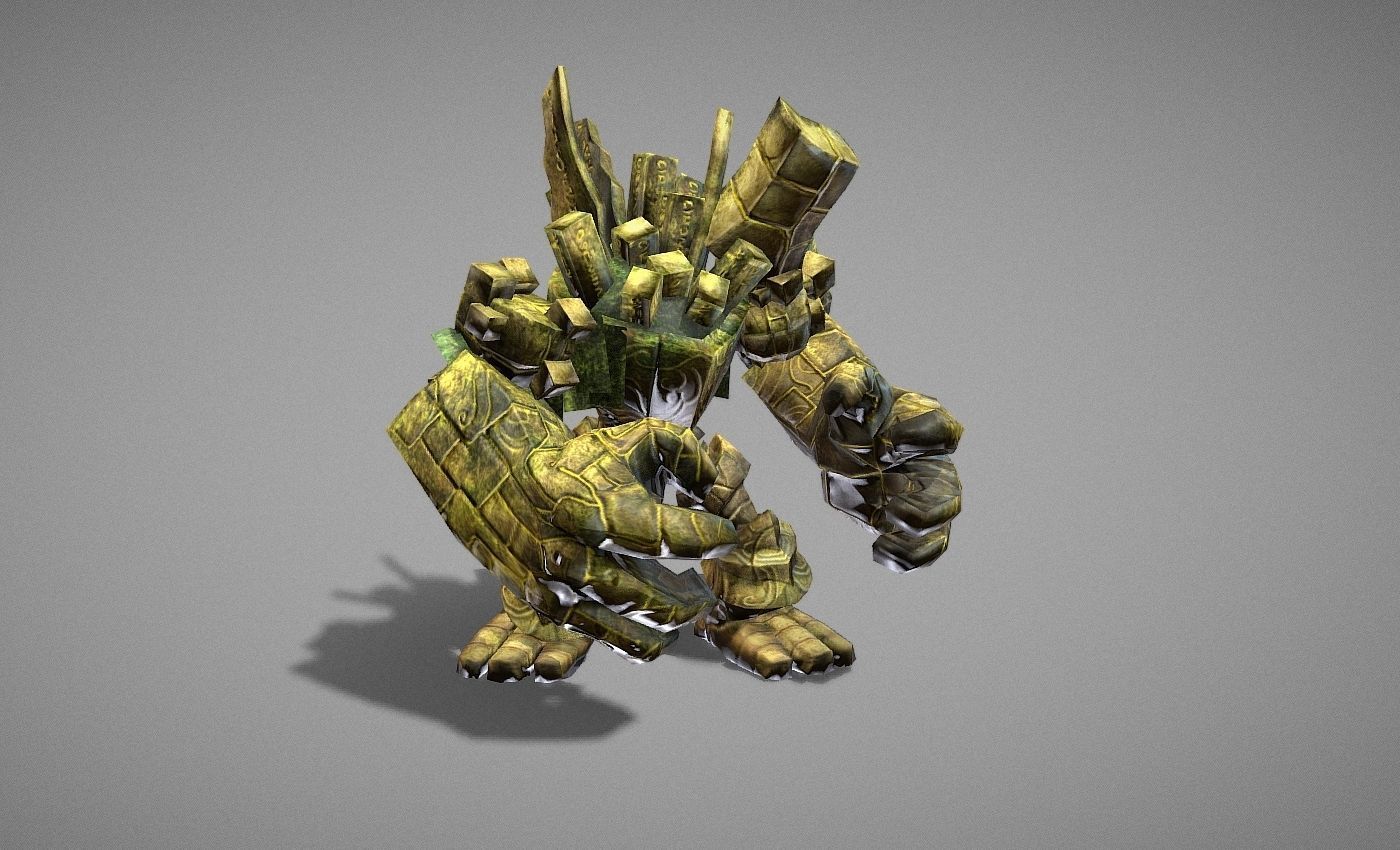 Golem Giant Low-poly 3D model_14