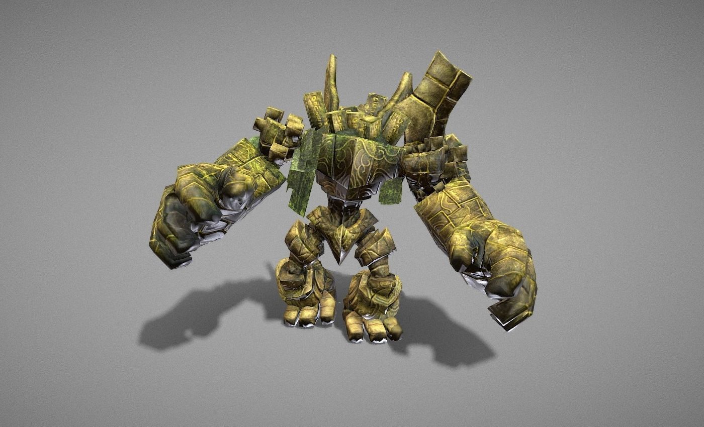 Golem Giant Low-poly 3D model_24