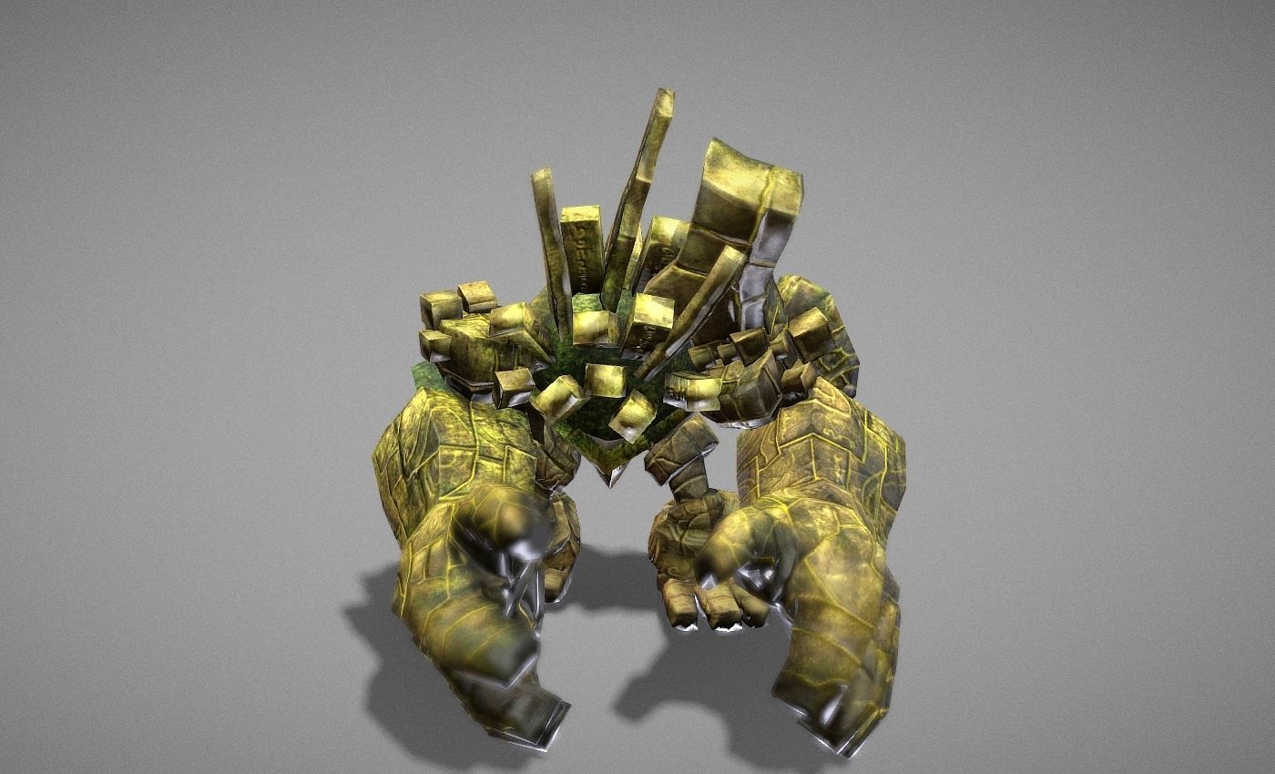 Golem Giant Low-poly 3D model_20