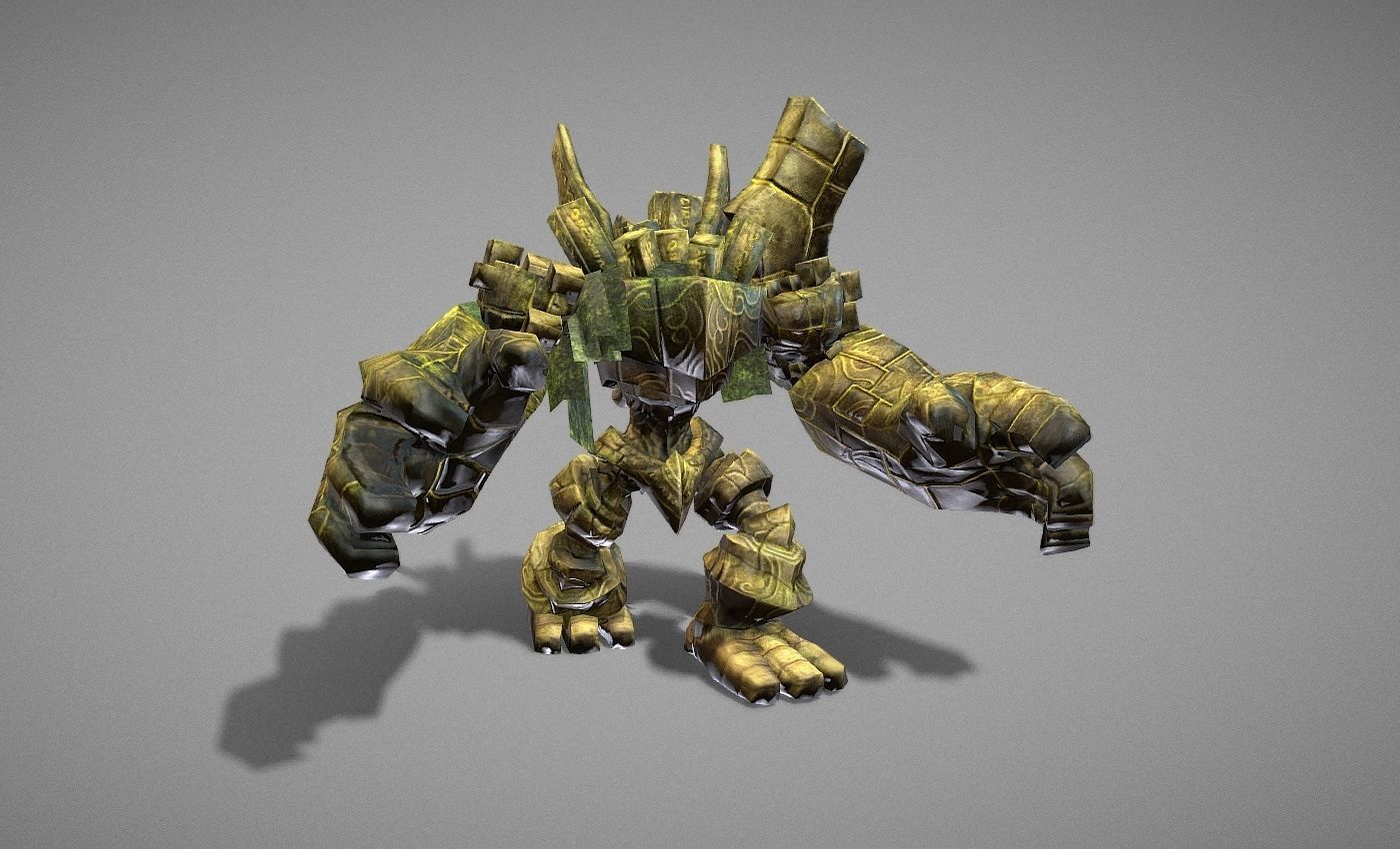 Golem Giant Low-poly 3D model_15