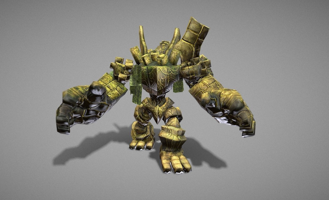 Golem Giant Low-poly 3D model_25