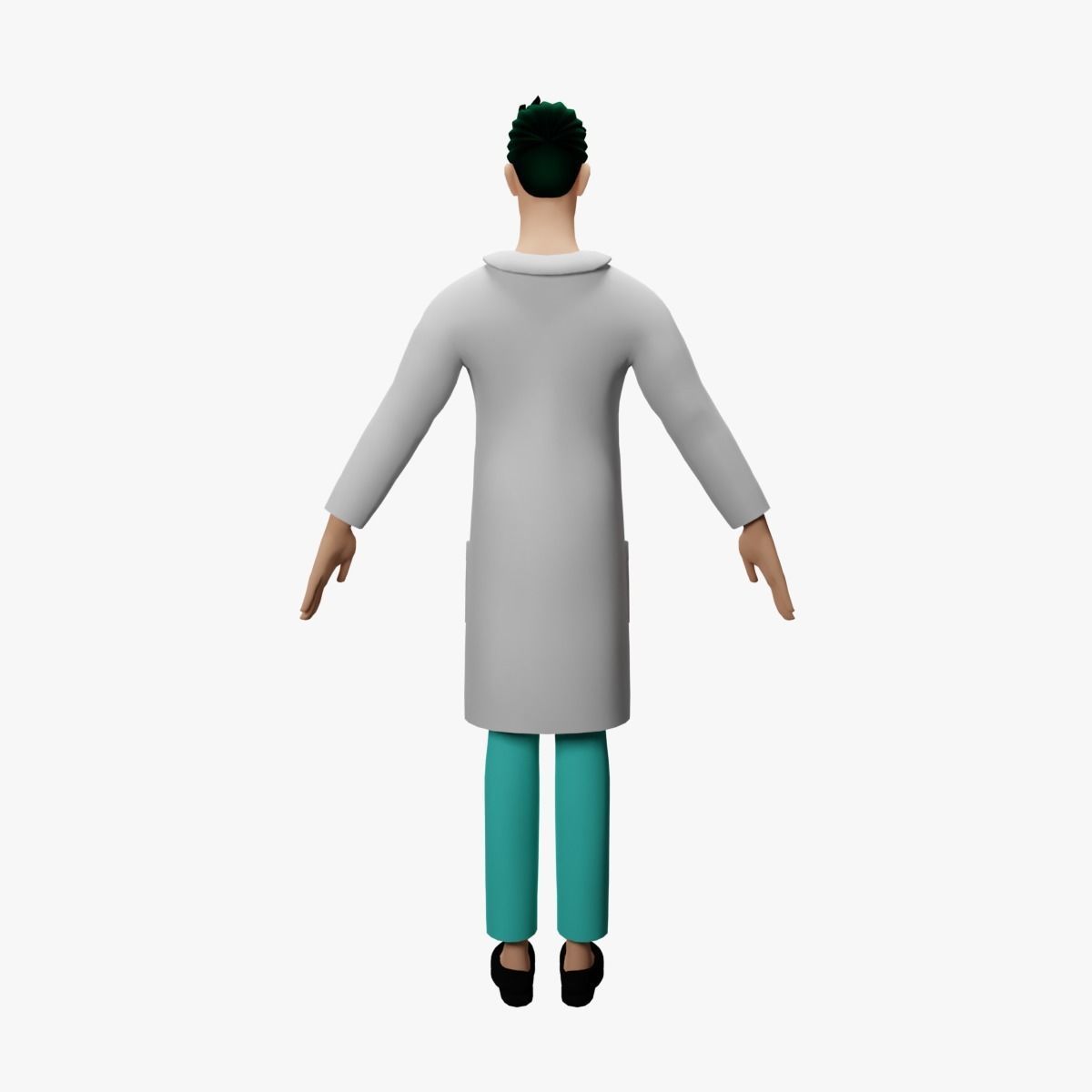HighPoly Male Doctor Low-poly 3D model_5