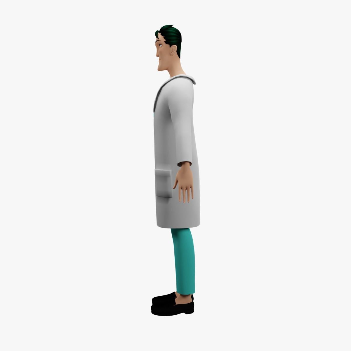HighPoly Male Doctor Low-poly 3D model_6