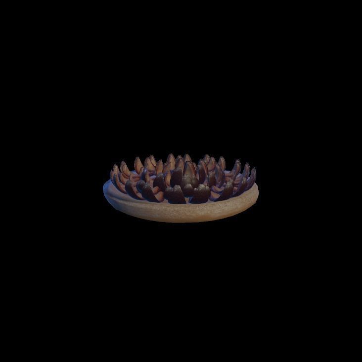 plum pie 3D model_4