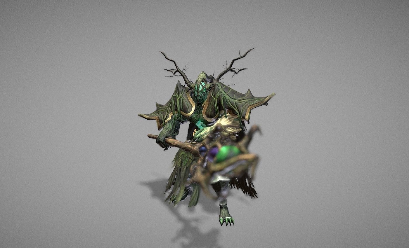 Necromancer Wizard Shaman Low-poly 3D model_14