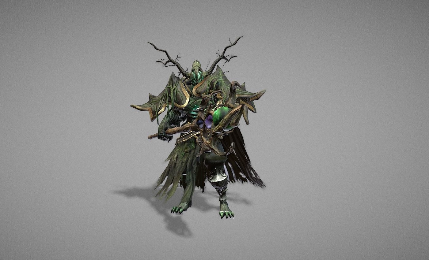 Necromancer Wizard Shaman Low-poly 3D model_18