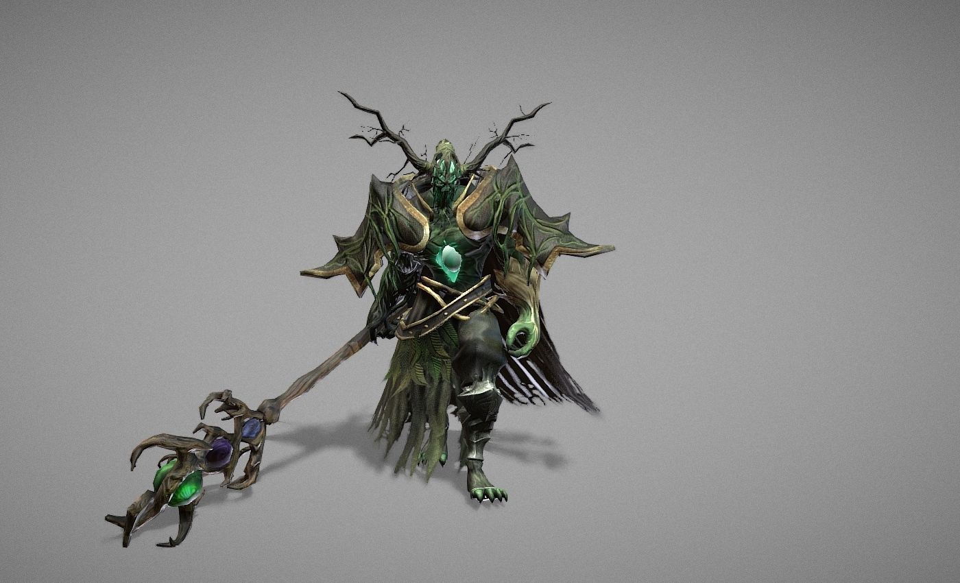 Necromancer Wizard Shaman Low-poly 3D model_20