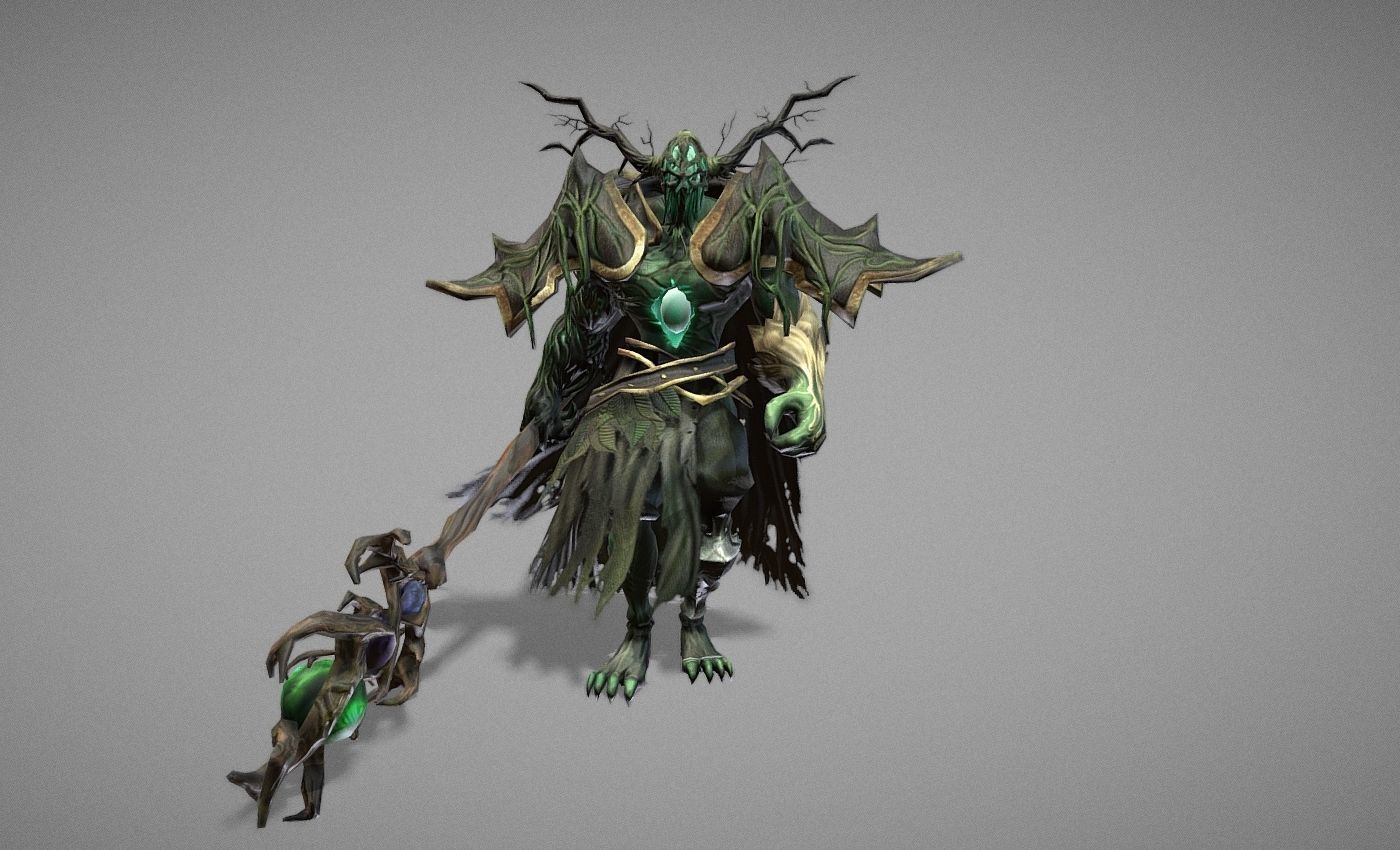 Necromancer Wizard Shaman Low-poly 3D model_25