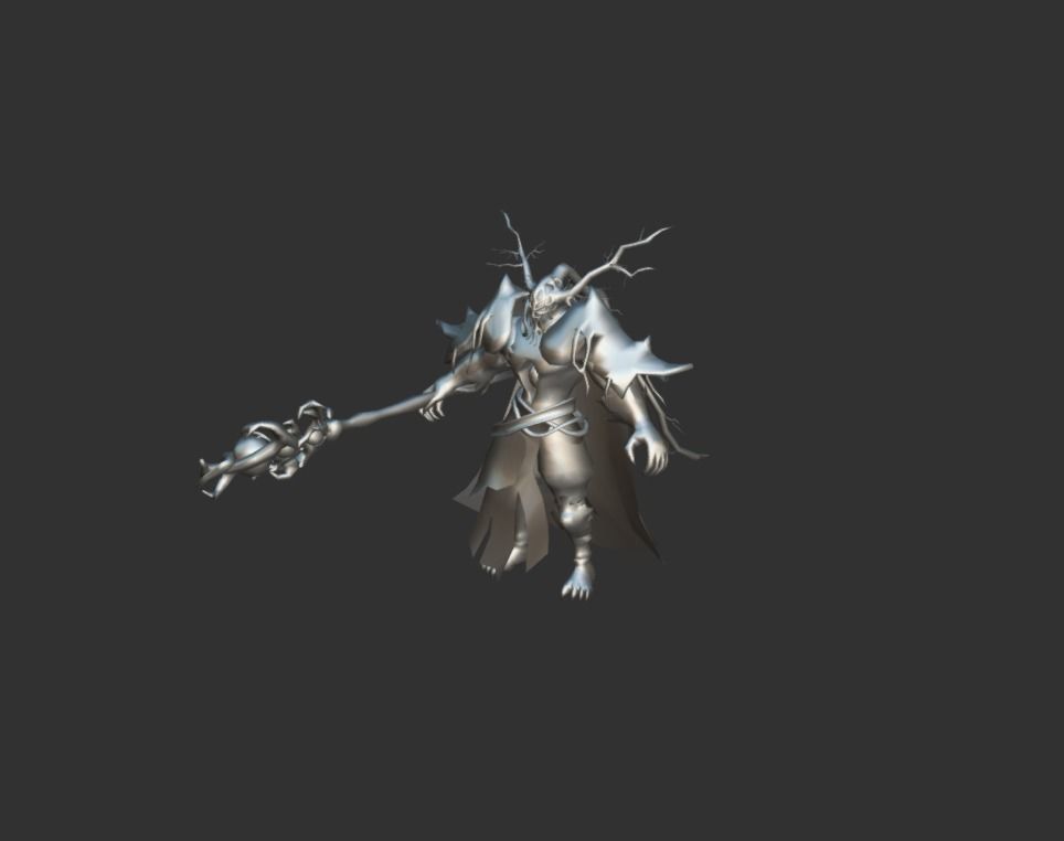 Necromancer Wizard Shaman Low-poly 3D model_4