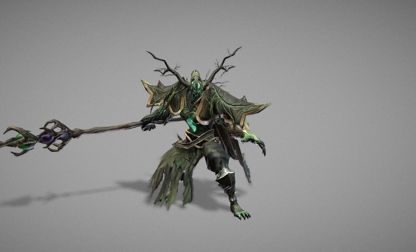 Necromancer Wizard Shaman Low-poly 3D model_24
