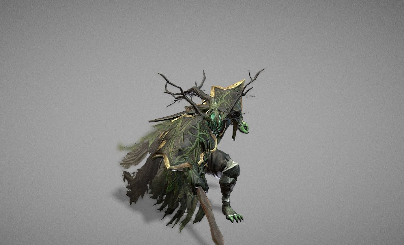 Necromancer Wizard Shaman Low-poly 3D model_23