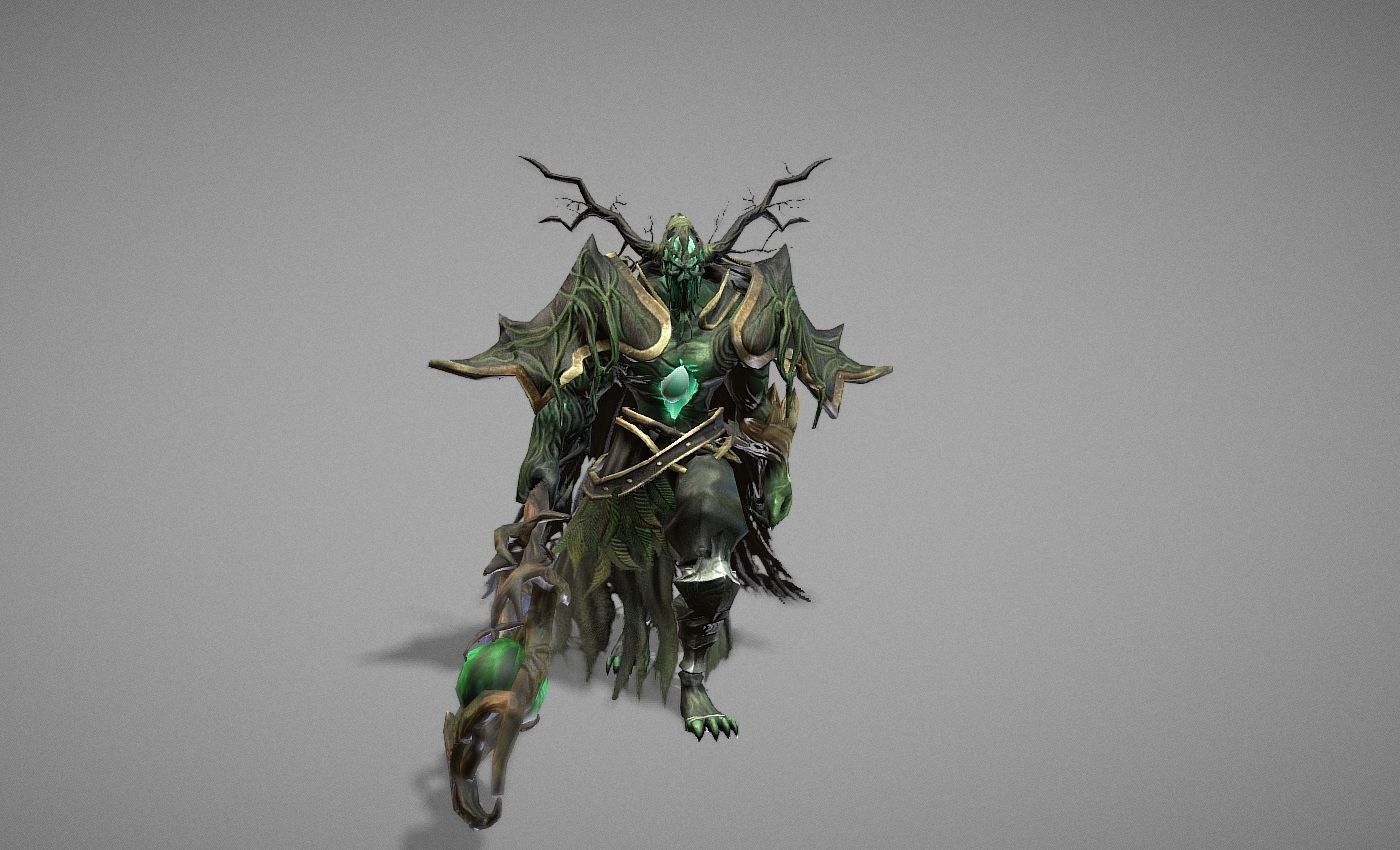 Necromancer Wizard Shaman Low-poly 3D model_22
