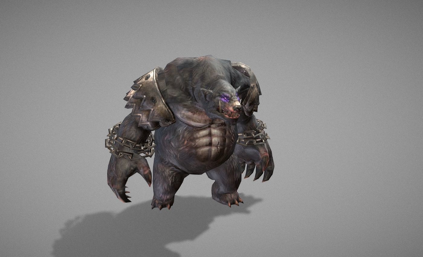Beast Bear Creature Low-poly 3D model_22